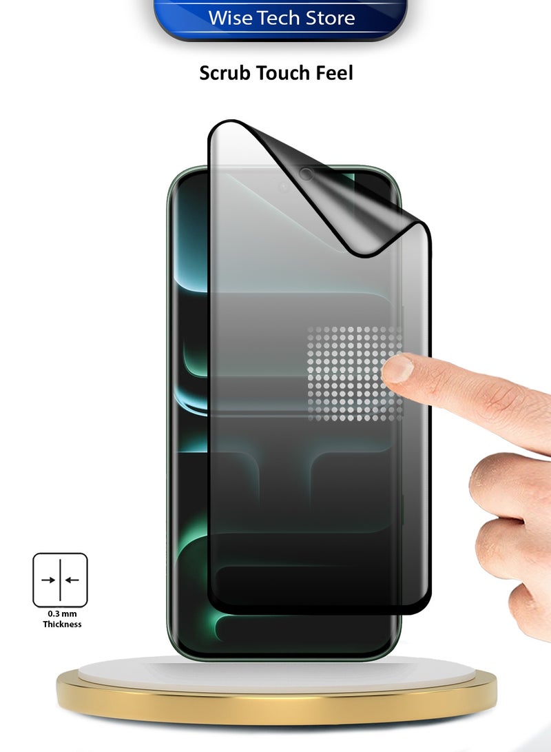 Wtech Infinix Note Edge 5G 2026 Premium Nano Ceramic Privacy Full Glue Full Cover Matte Flexible Screen Protector (MSCNMP) - Clear/Black - Image 4